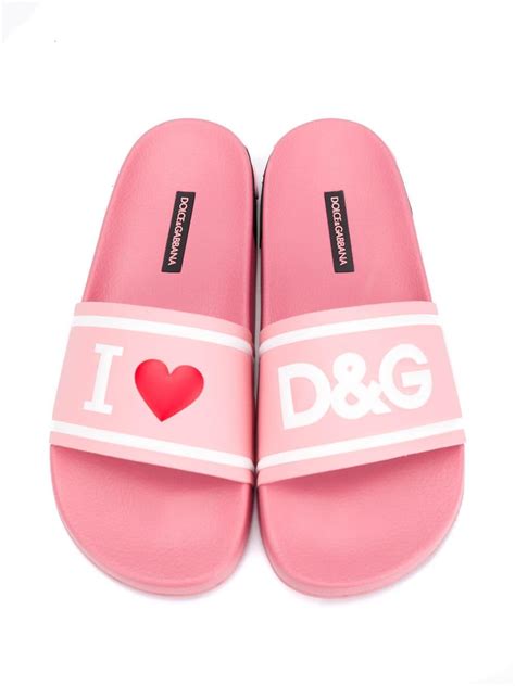 dolce and gabbana slides pink